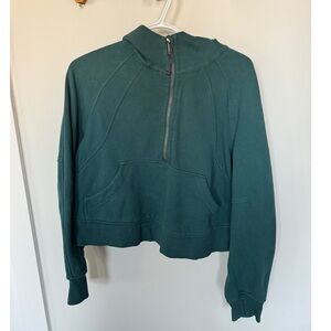 Lululemon Scuba Oversized Funnel Neck Half Zip Green Jasper XS/S